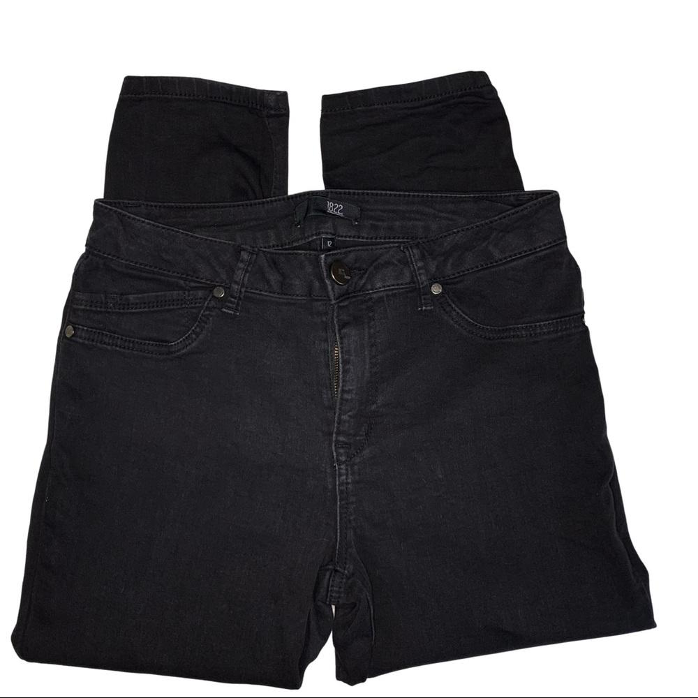 1822 Denim Black High Rise Skinny Jean 12